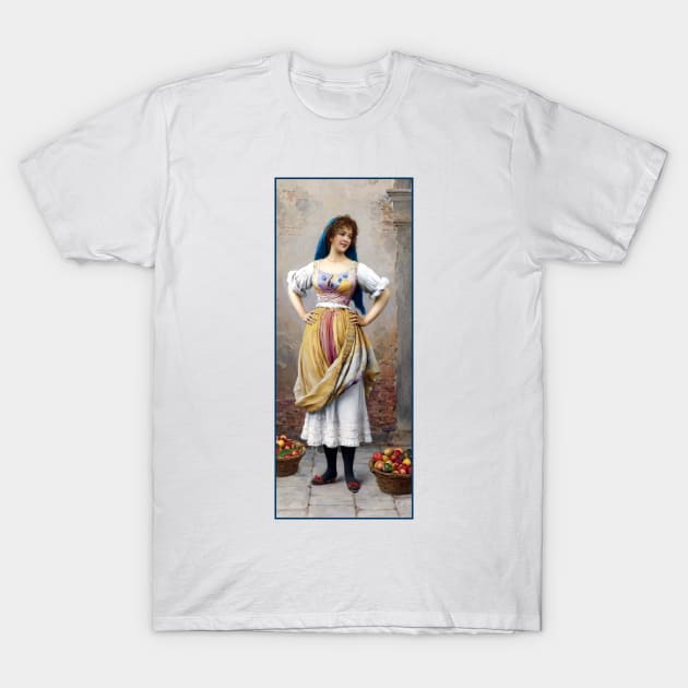 The Market Girl by Eugen von Blaas T-Shirt by academic-art